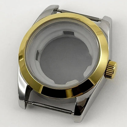 31MM Ladies Round Polished Fluted Bezel Sapphire Crystal Watch Case for NH05/06