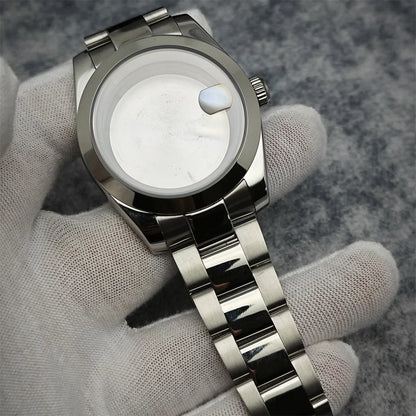 39mm Stainless Steel Watch Case Strap Set with Sapphire Crystal for NH35/ NH36