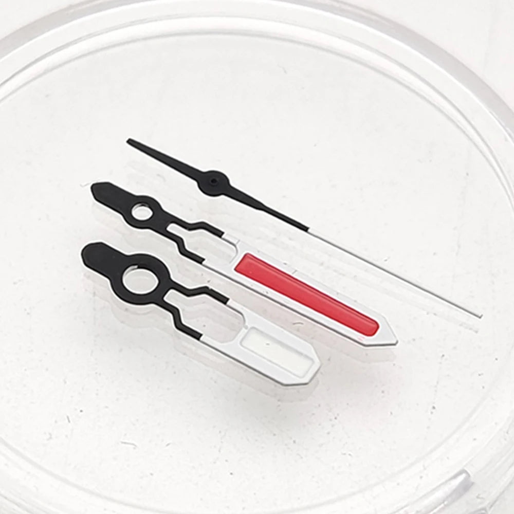 Black Red Pointer Weak Green Luminous Watch Hands for NH35/NH36 SKX007