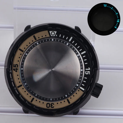 47mm Diver Watch Case Luminous Bezel For NH35 NH36 NH34 NH38 4R36 Tuna Can Mod