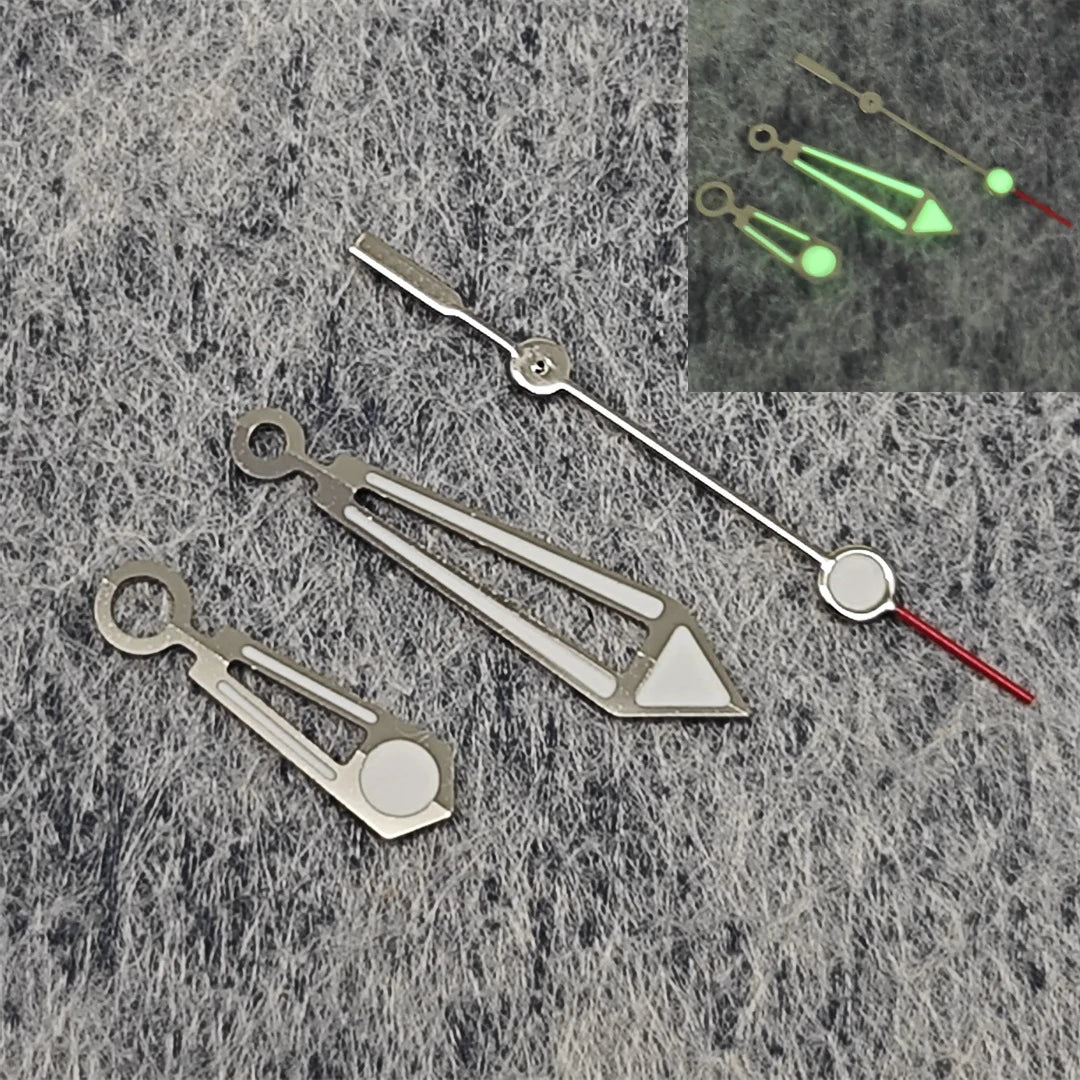 Modified Skeleton Green Luminous Watch Hands for NH35/NH34/NH36/4R/7S/NH70