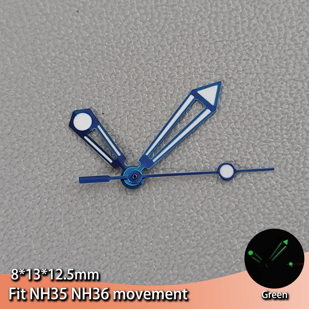 Luminous Green Watches Hands for NH35 NH36 Series ETA 2836 2824 Miyota 8205 8215