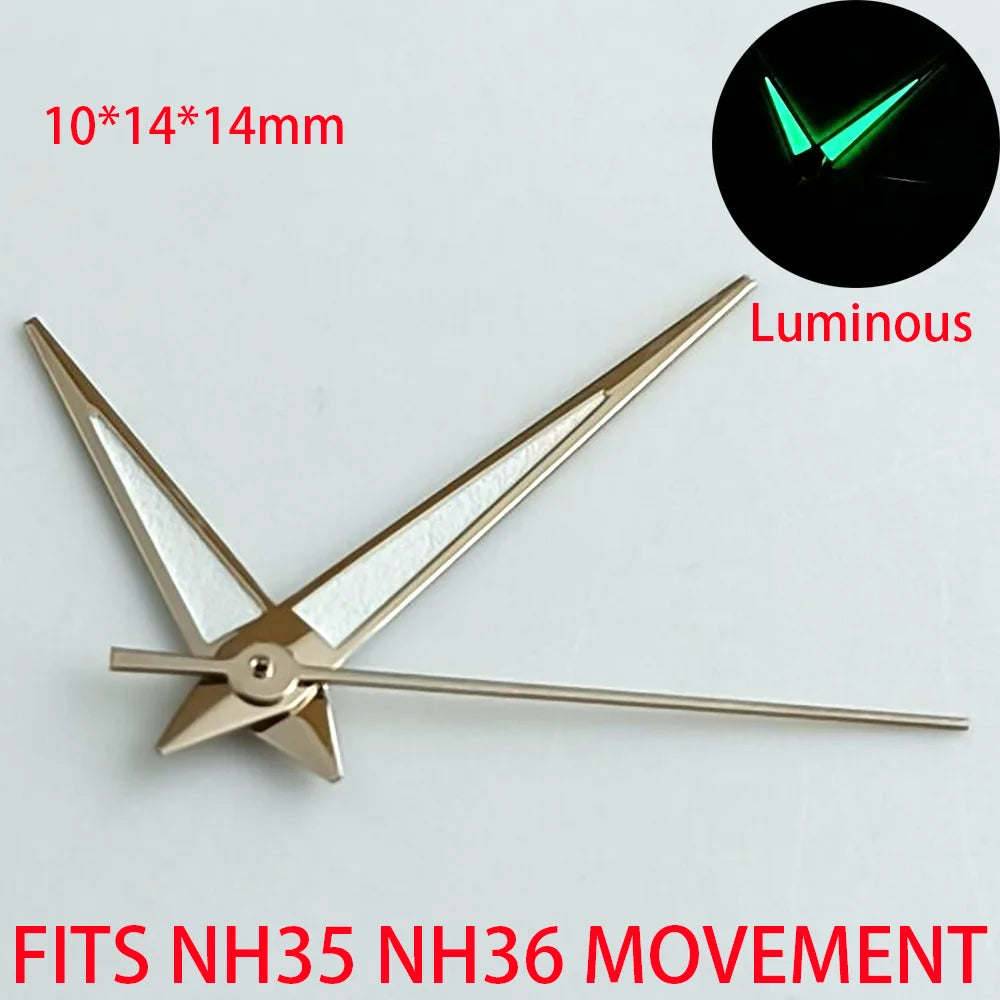 Watch Accessories Pointer NH 35 NH36 Hands Green/Blue Super Luminous Suitable For NH 35 NH36 Movement