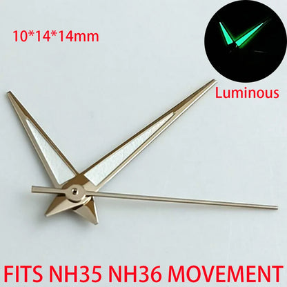 Watch Accessories Pointer NH 35 NH36 Hands Green/Blue Super Luminous Suitable For NH 35 NH36 Movement
