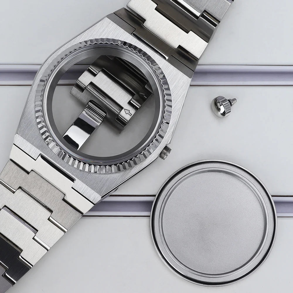 40mm Watch Case Fluted Bezel For PRX Super Player Mod NH35 NH36 NH38 NH34 4R36