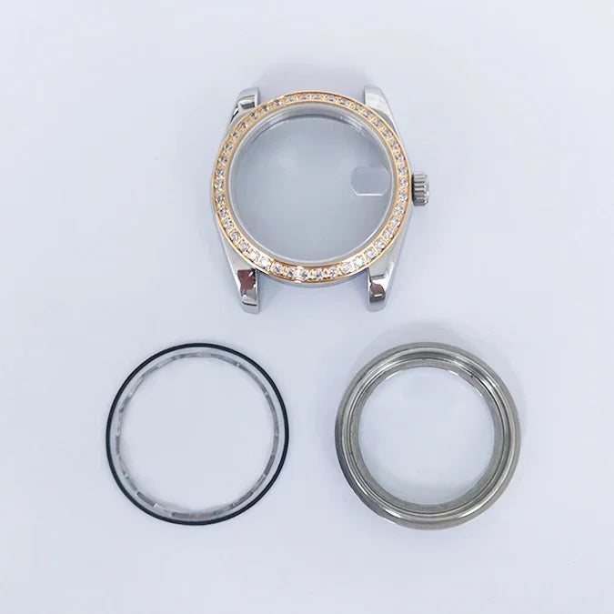 36/39mm Watch Case Transparent Caseback Sapphire Crystal for NH35/NH36/4R/7S