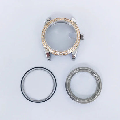 36/39mm Watch Case Transparent Caseback Sapphire Crystal for NH35/NH36/4R/7S