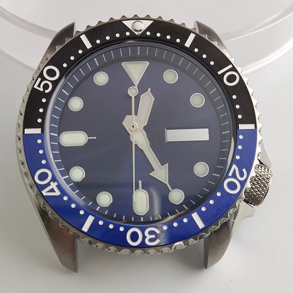 Plane Sapphire Glass Ceramic Bezel Stainless Steel Watch Case Fit NH 35 NH36 Movement High End Waterproof Watch Case