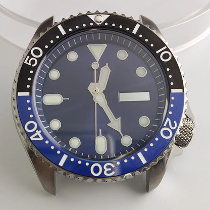 Plane Sapphire Glass Ceramic Bezel Stainless Steel Watch Case Fit NH 35 NH36 Movement High End Waterproof Watch Case