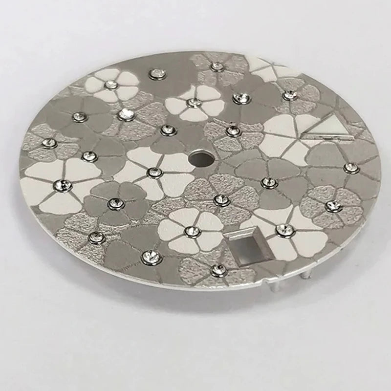 28.5mm No Logo Dial Filigree Border Dial Luminous Watch Dial for NH35/NH36/4R/7S