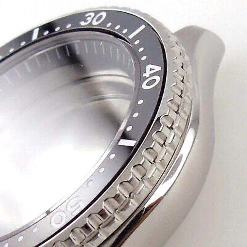 42mm Sapphire Glass Watch Case Fit SKX 007 NH35 NH36 2824 White Chapter ring