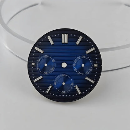 Watch Case Set 30mm Green Luminous Watch Dial Multi Functional Timing for VK63