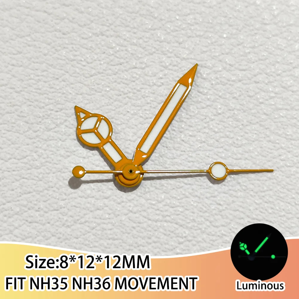 Green Luminous Watch Hands Pointers Suitable for NH35 NH36 Movement Modified