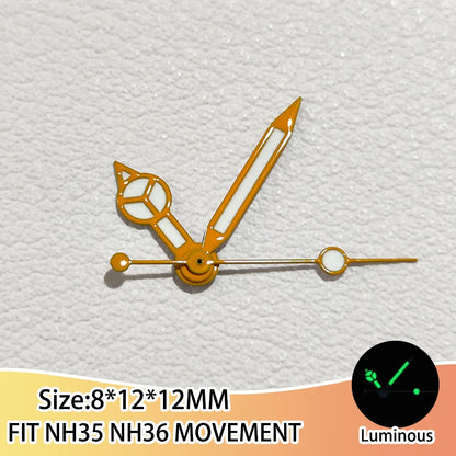 Green Luminous Watch Hands Pointers Suitable for NH35 NH36 Movement Modified