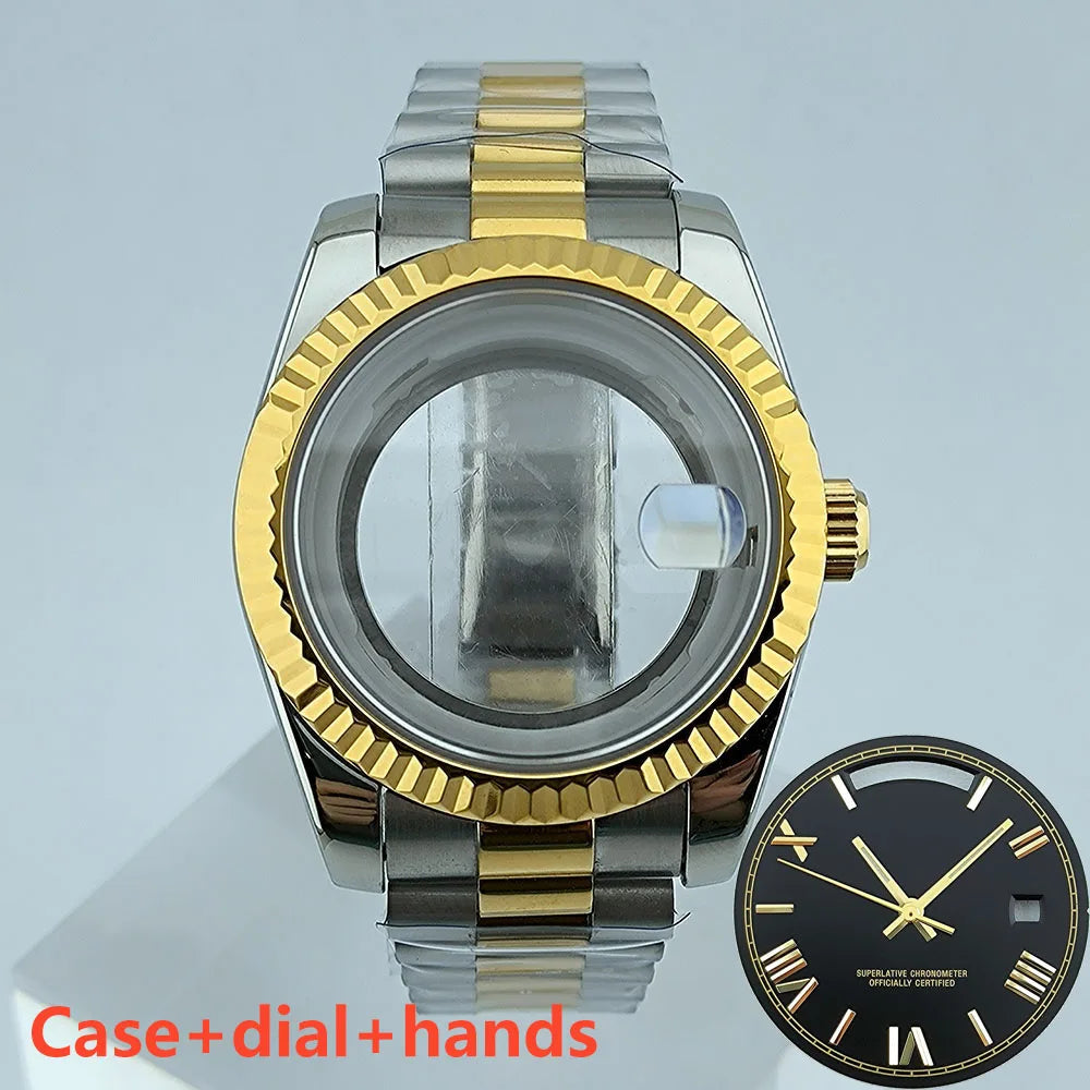 39mm Stainless Steel Watch Case Sapphire Glass suitable for Miyota 8285 Movement