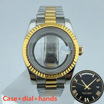 39mm Stainless Steel Watch Case Sapphire Glass suitable for Miyota 8285 Movement