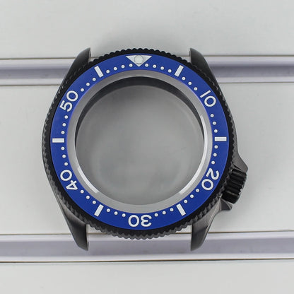 38mm Steel Watch Case Sapphire For Nh35 Nh36 Nh70 4R36 Multicolor Ceramic Bezel