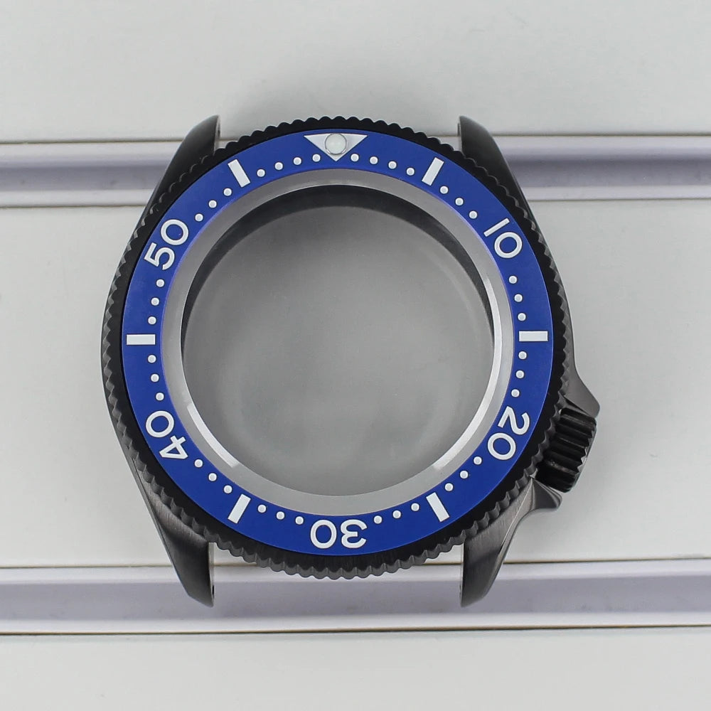 38mm Ceramic Bezel Watch Case For Nh35 Nh36 4R36 For Mod Skx Sapphire Glass