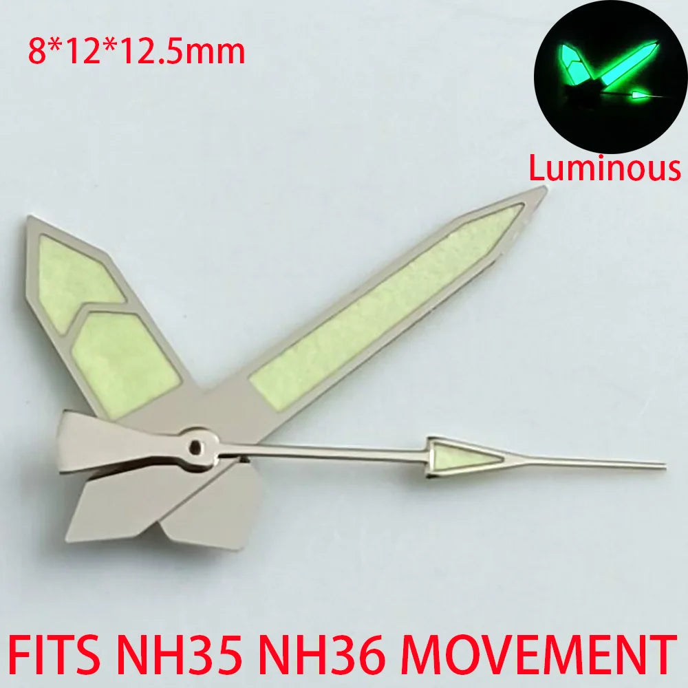 Watch Accessories Pointer NH 35 NH36 Hands Green/Blue Super Luminous Suitable For NH 35 NH36 Movement
