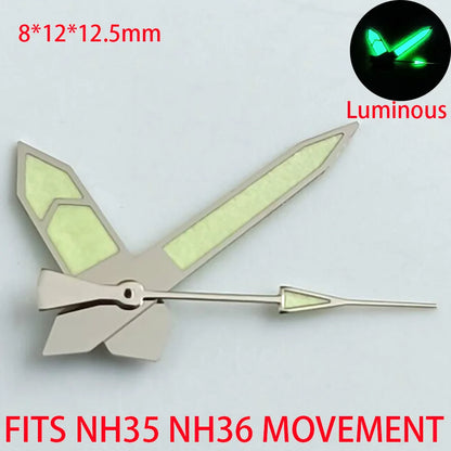 Watch Accessories Pointer NH 35 NH36 Hands Green/Blue Super Luminous Suitable For NH 35 NH36 Movement