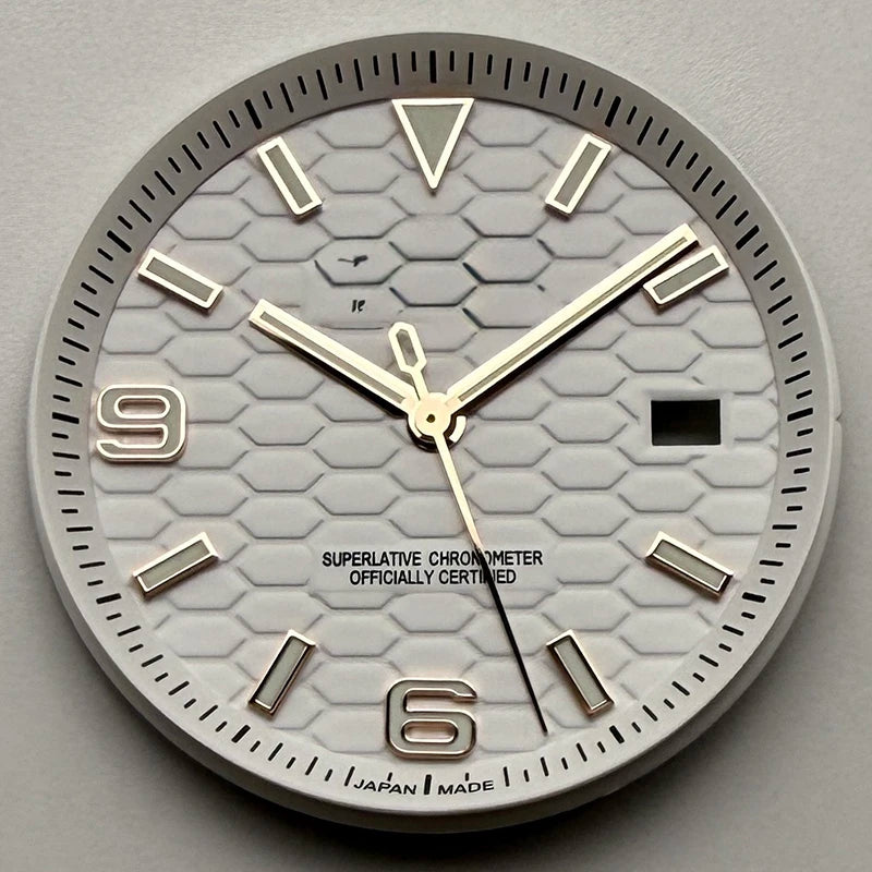 39.5mm Land-Dwellwe RG Case+Strap Sapphire Glass Luminou 33.8mm Dial Fit NH35