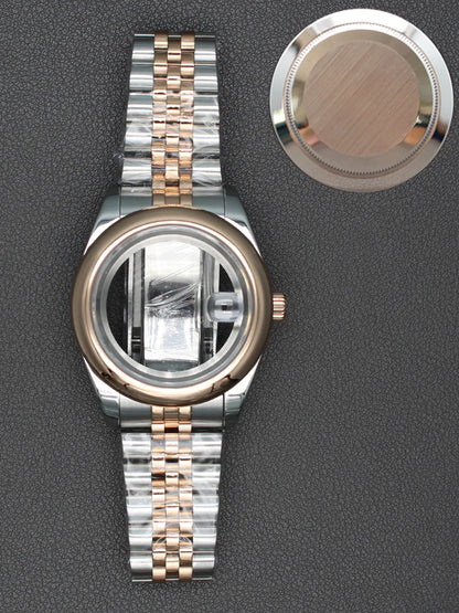36/40mm Watch Case Sapphire Crystal For Nh35 NH36 Miyota 8215 28.5mm Dial Oyster