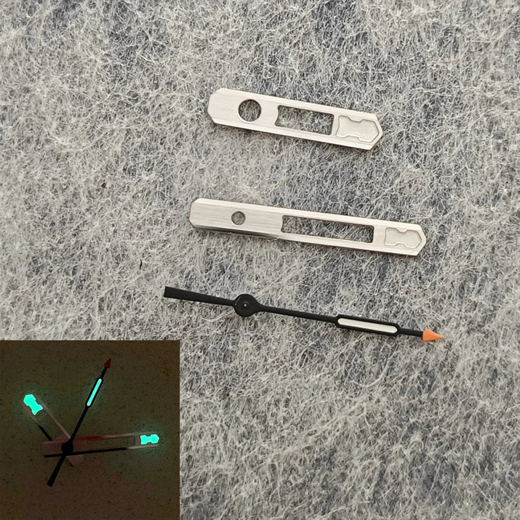 Skeleton Silver Green Luminous Watch Hands for NH35/NH34/NH36/4R/7S/NH70