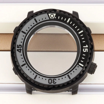 43mm Watch Case For NH34 NH35 NH36 NH38 Tuna Sapphire Crystal Luminous Bezel