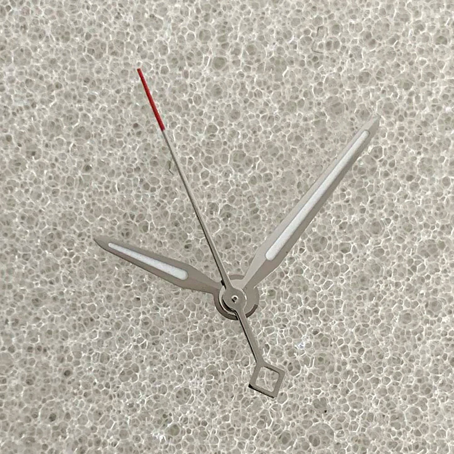 Green Luminous 3Pins Watch Hands for NH35/NH36/4R/7S Silver Red Second Hand