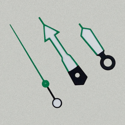 Modified Colorful Border Green Luminous Watch Hands for NH35/NH36/4R/7S Movement