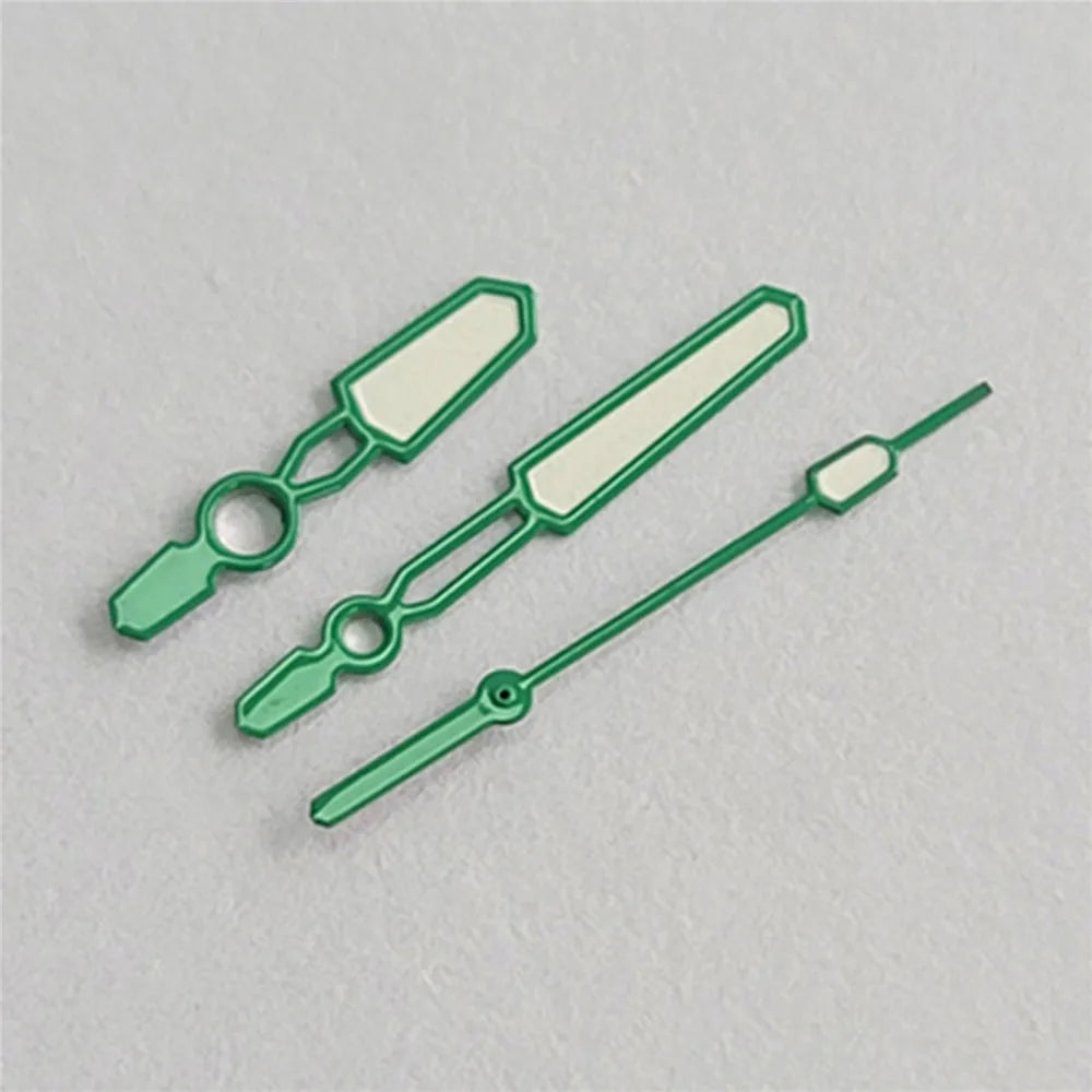 Watch Hands for NH35 NH36 4R 7S Movement 3 Pins Green Luminous