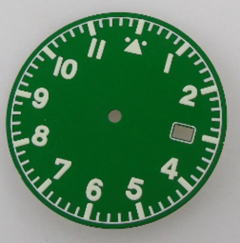 33.6mm Multicolor Watch Dial Fit For NH35AA NH36AA with Green Luminous Modified