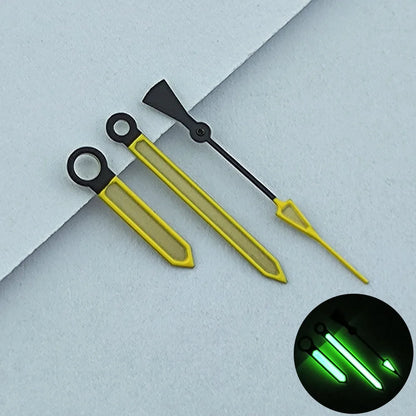 Colour Blue/Orange/Yellow Watch Hands with Green/Yellow Luminous for NH35/NH36