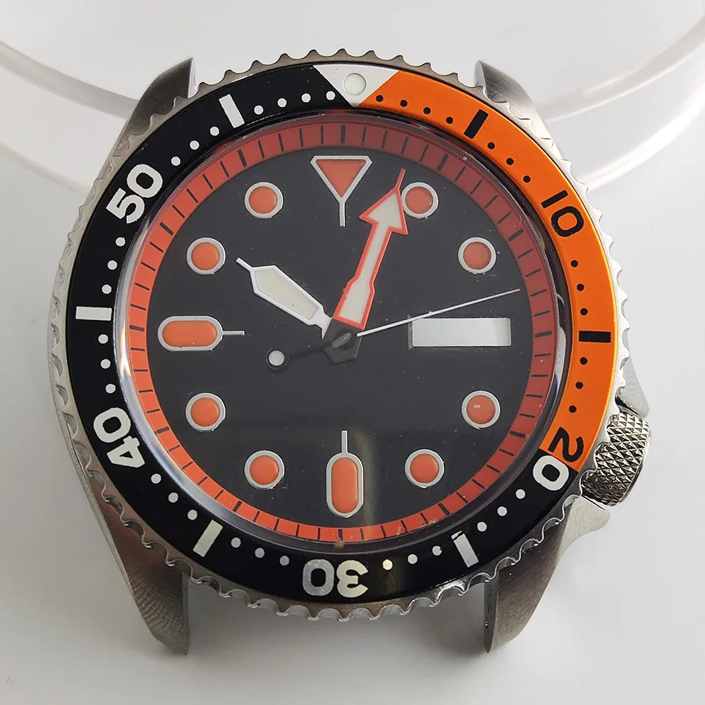 Plane Sapphire Glass Ceramic Bezel Stainless Steel Watch Case Fit NH 35 NH36 Movement High End Waterproof Watch Case