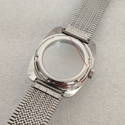 36.5mm Watch Case+Watch Strap Polished Bird's Nest Design for NH35/NH36/7S