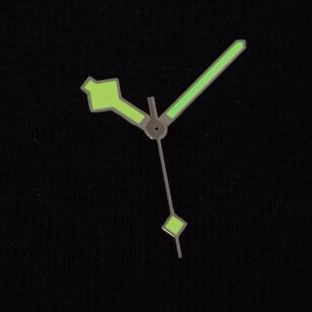 Modified Retro Hands with Green Luminous Watch Hands for NH35/NH36/4R36