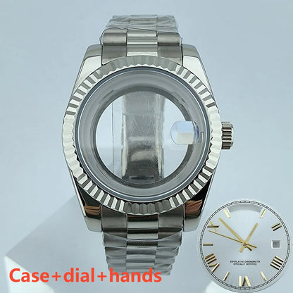 39mm Stainless Steel Watch Case Sapphire Glass suitable for Miyota 8285 Movement