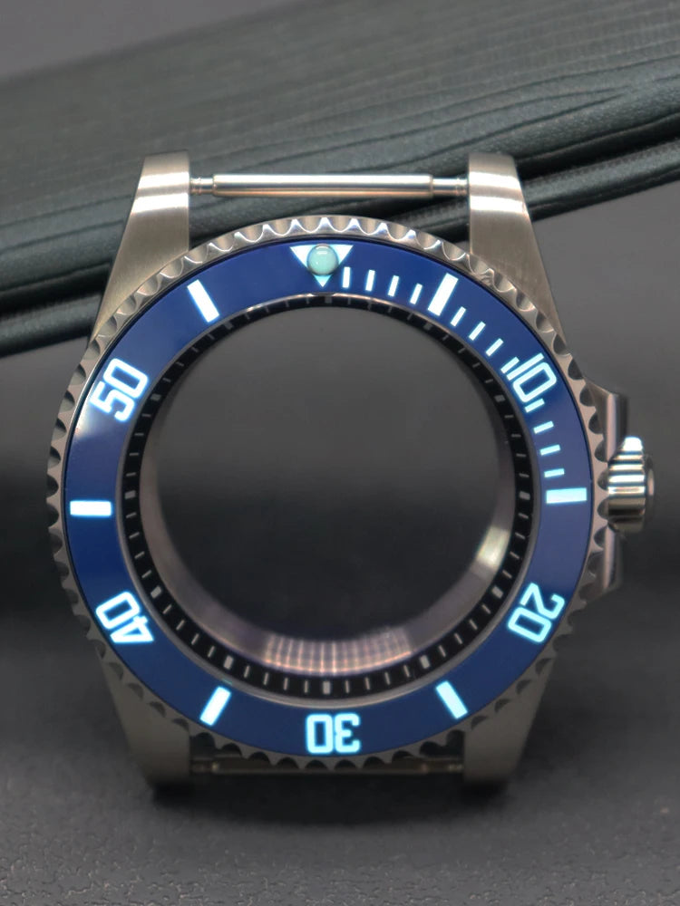 Diver 40mm Watch Case Sapphire For Nh34 Nh35 Nh36 Luminous SUB Ceramic Bezel