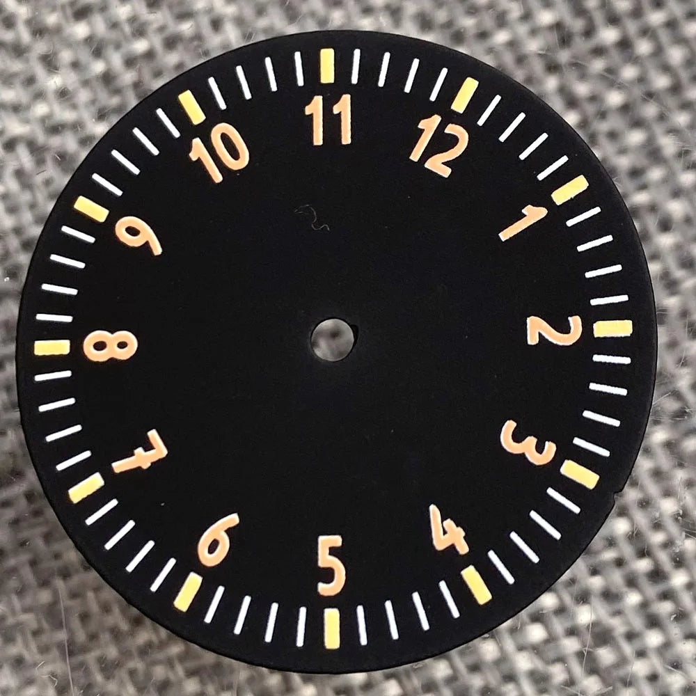 29mm sterile watch dial face with 12-hour numbers for NH35, NH36, ETA2824 movements, DG brand.
