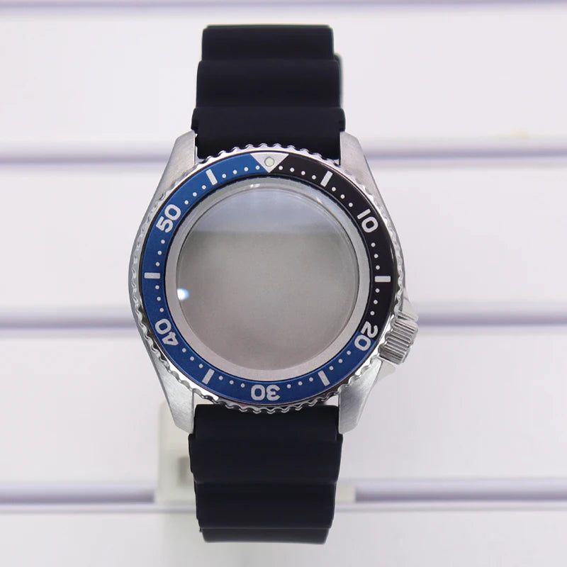 For 20 BAR at 3.8 SKX 42mm Diver Watch Case Sapphire Glass For NH35 NH36 NH38
