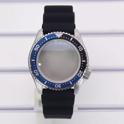 For 20 BAR at 3.8 SKX 42mm Diver Watch Case Sapphire Glass For NH35 NH36 NH38