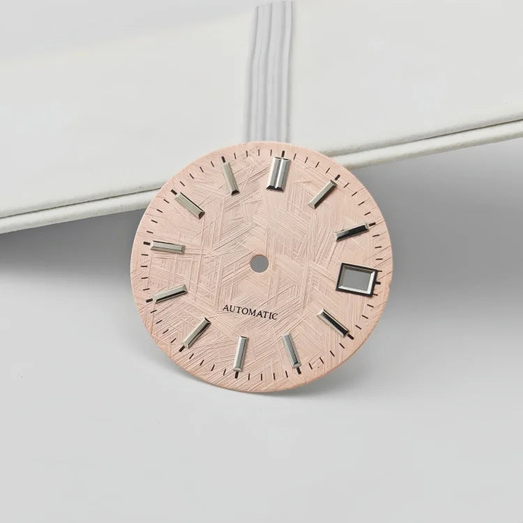 28.5mm Watch Dial  Texture Watch Faces No Luminous Modified for NH35 Movement