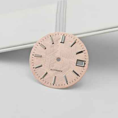 28.5mm Watch Dial  Texture Watch Faces No Luminous Modified for NH35 Movement