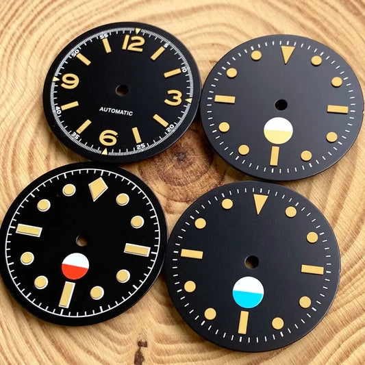 29mm Black Luminous Dial Fit 50-Fathoms Style NH35 NH36 2824  SKX007 movement