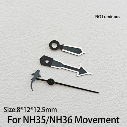 For NH35/NH36 Hands Marine Life Shape Series C3 Green Luminous Dolphin/Mermaid