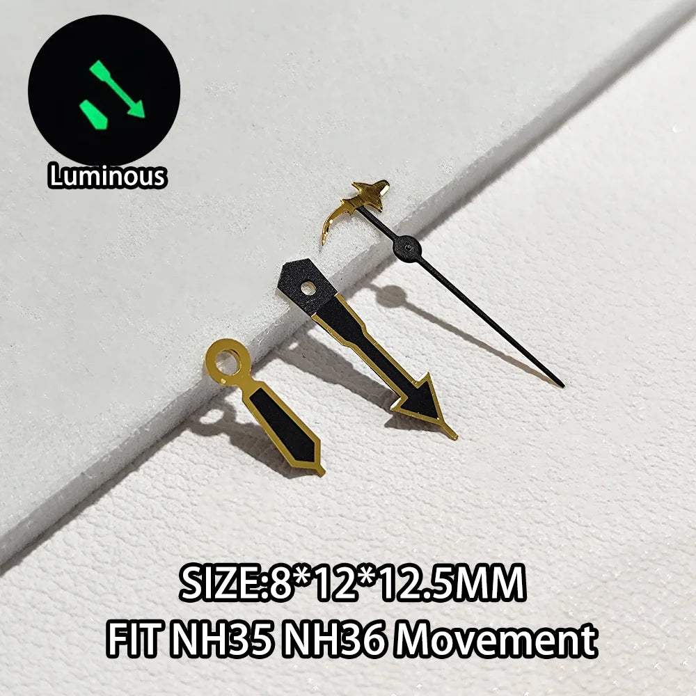 Watch Hands Luminous Suitable For NH35 NH36 Movement Personalized Second Hand