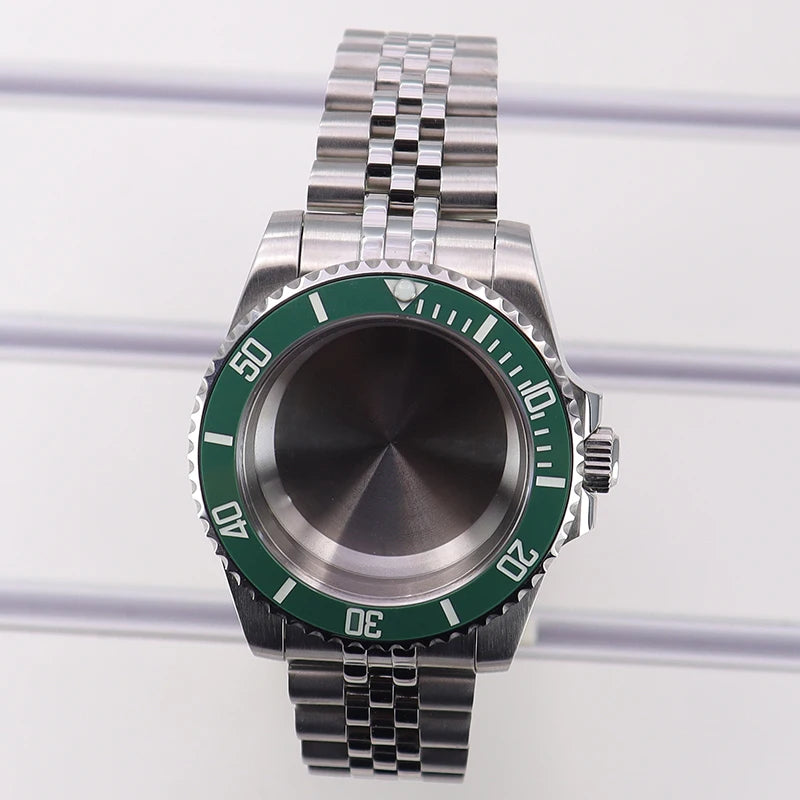 40mm Watch Case Ceramic Bezel Sapphire For Nh35 Nh36 Nh34 Sub Eta2824 Miyota8215