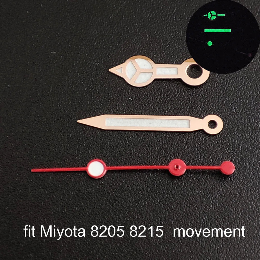 Watch hands green luminous hands fit NH 35 NH36 ETA 2836 2824 Miyota 8205 8215 movement