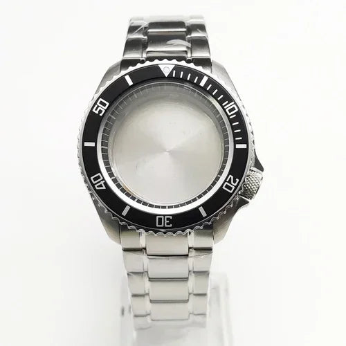 42mm Watch Case+ Strap Set SKX007 Case with Chapter Ring Sapphire for NH35 NH36