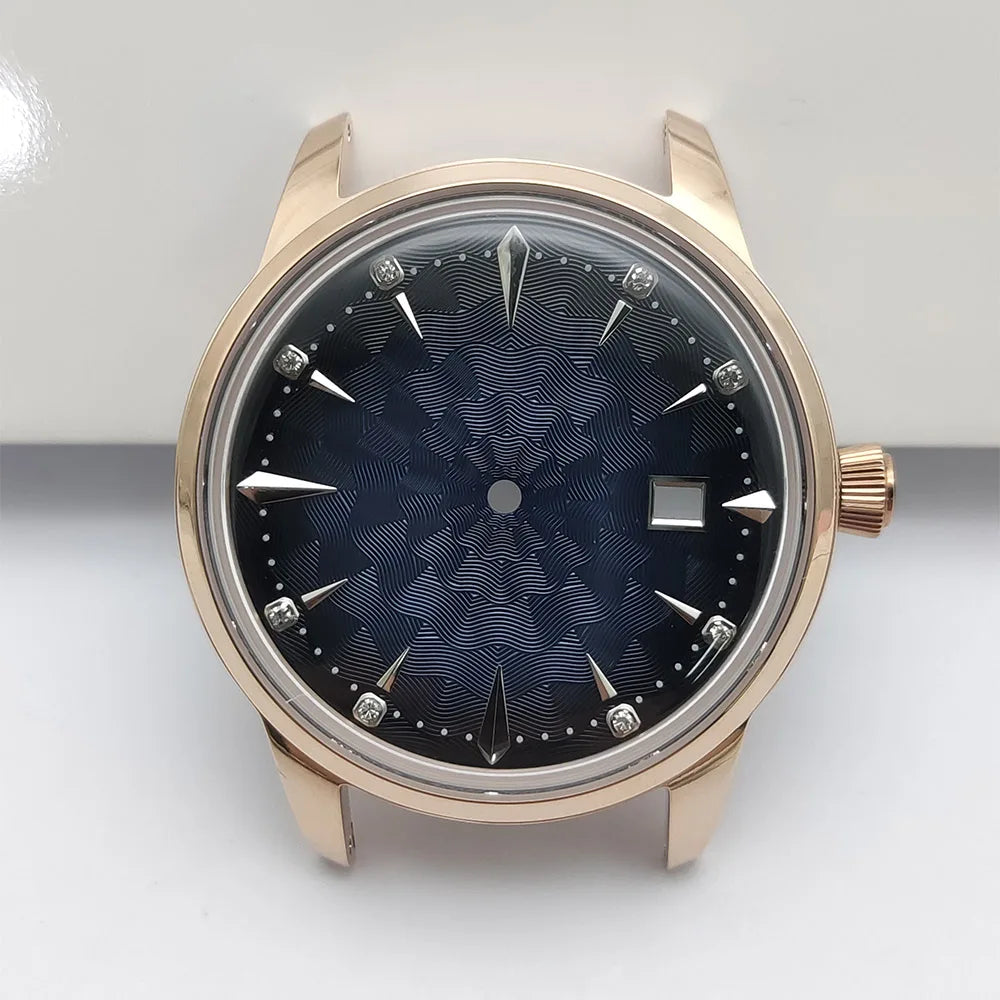 40mm Watch Case 35mm Dial Set Diamond Scale 20mm Strap Cocktail Watch for NH35